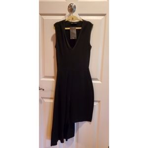 ZARA Asymmetric Black Dress